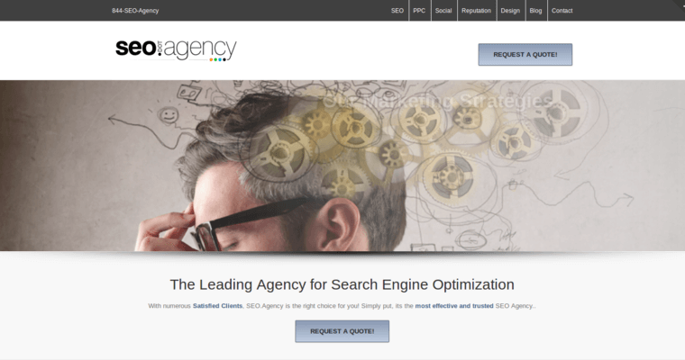 Home page of #12 Top Online Marketing Company: SEO.Agency