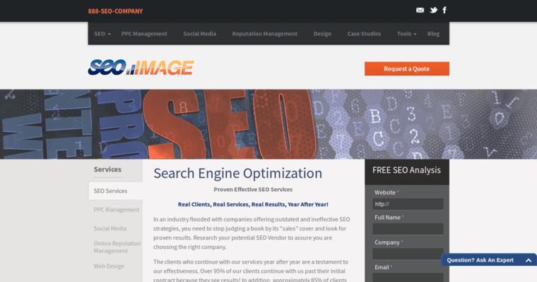 Seo page of #8 Leading Online Marketing Company: SEO Image