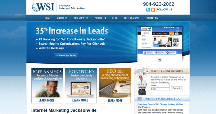 Home page of #12 Best Online Marketing Agency: We Simplify Internet Marketing