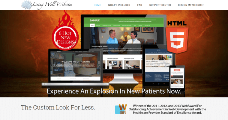 Home page of #19 Best Search Engine Optimization Business: Living Well Labs