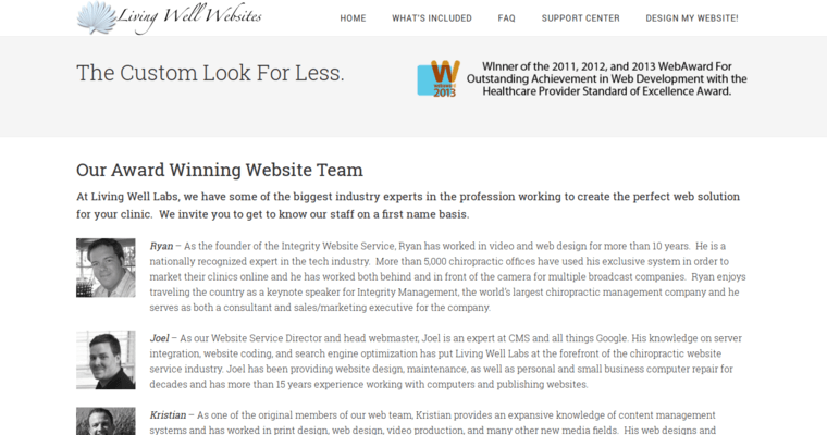 Team page of #19 Leading Search Engine Optimization Agency: Living Well Labs