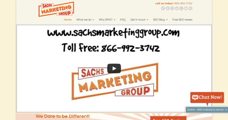 Home page of #18 Leading Search Engine Optimization Company: Sachs Marketing Group