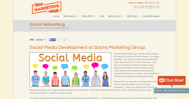 Work page of #18 Leading Online Marketing Company: Sachs Marketing Group