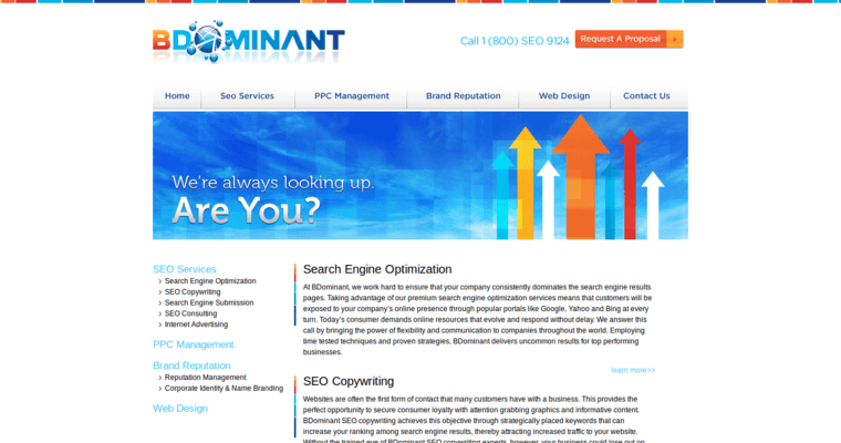 Service page of #19 Best Search Engine Optimization Firm: Bdominant