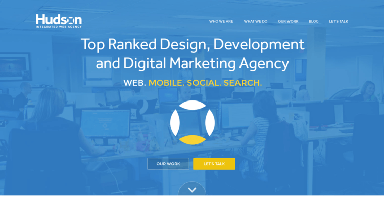 Home page of #7 Leading SEO Agency: Hudson Integrated