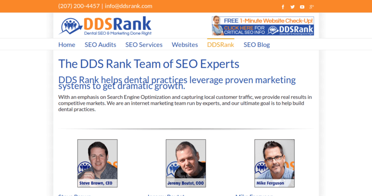 About page of #3 Top Dental SEO Agency: DDS Rank