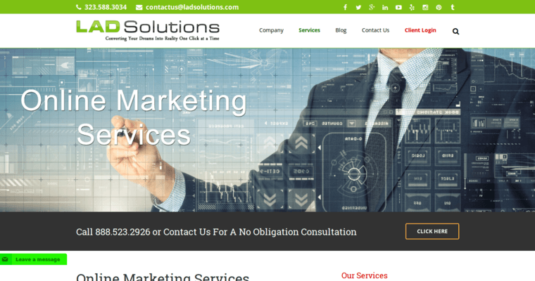 Service page of #9 Top Los Angeles SEO Company: LAD Solutions