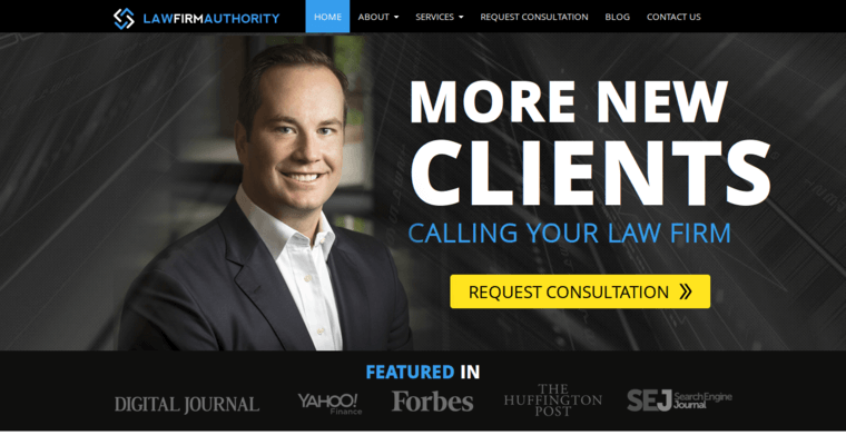 Home page of #3 Top Law Firm SEO Agency: Law Firm Authority