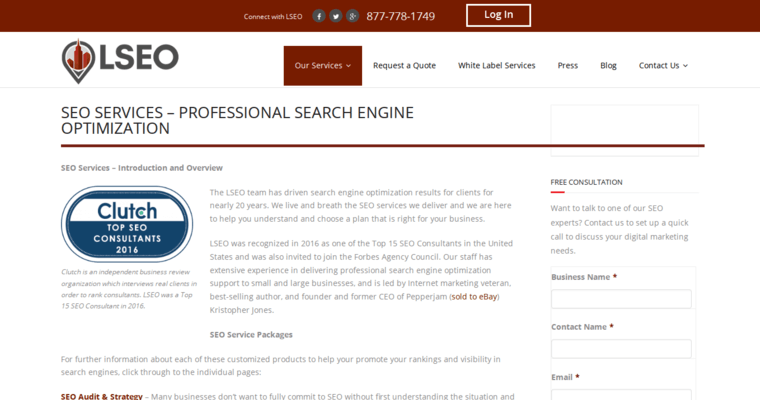 Service page of #13 Best Law Firm SEO Firm: L SEO