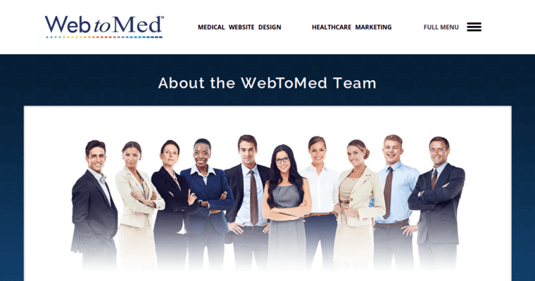 About page of #1 Best Medical SEO Firm: Web to Med