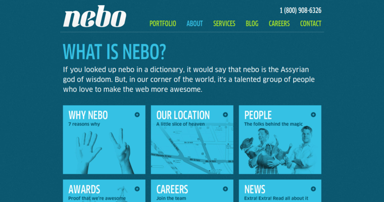 About page of #3 Leading SEO Public Relations Company: Nebo Agency