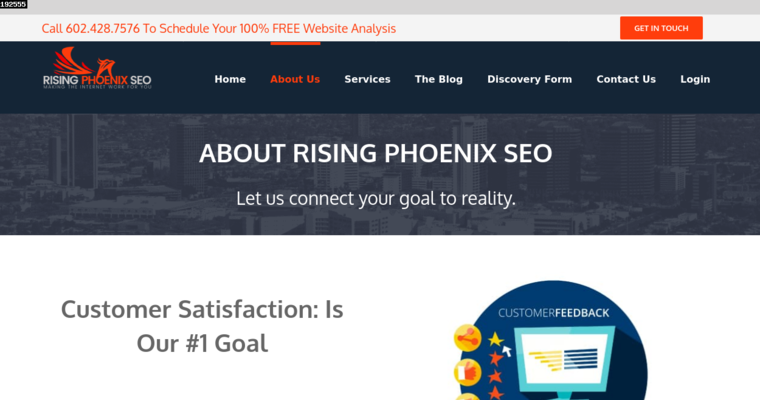 About page of #9 Best Social Media Marketing Firm: Rising Phoenix SEO