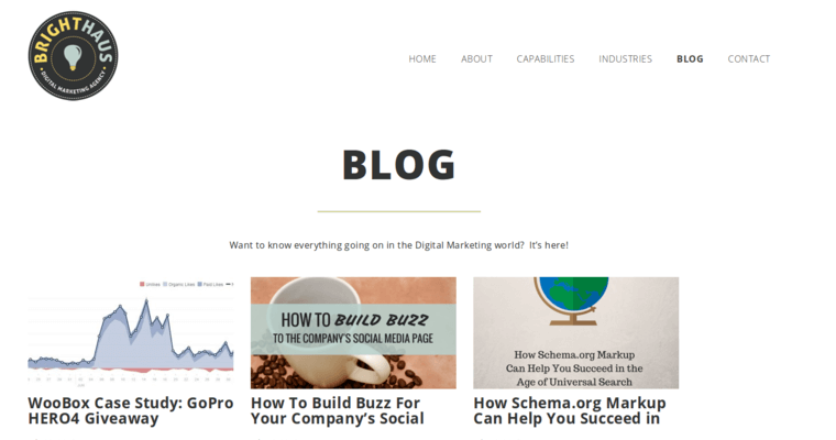 Blog Page of Top Web Design Firms in California: Brighthaus