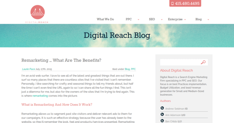 Blog Page of Top Web Design Firms in California: Digital Reach