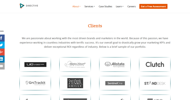 Folio Page of Top Web Design Firms in California: Directive Consulting