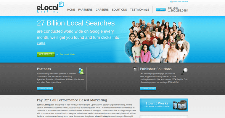 Home Page of Top Web Design Firms in California: eLocal Listing