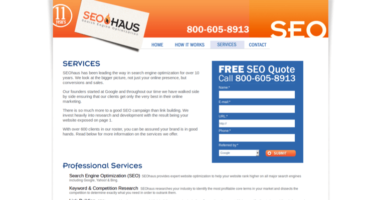 Service Page of Top Web Design Firms in California: SEO Haus