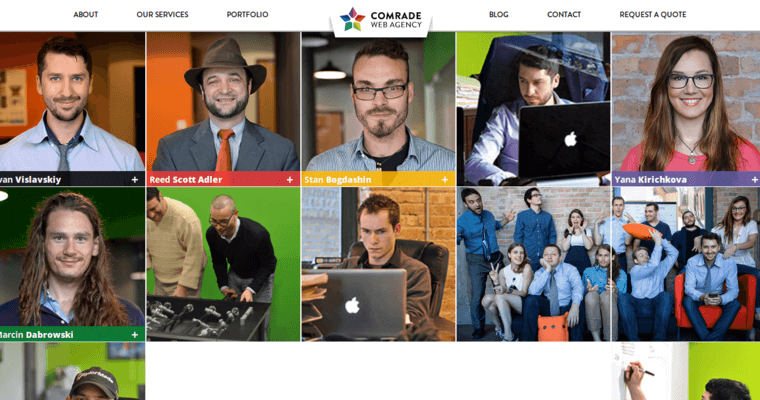 About Page of Top Web Design Firms in Illinois: Comrade