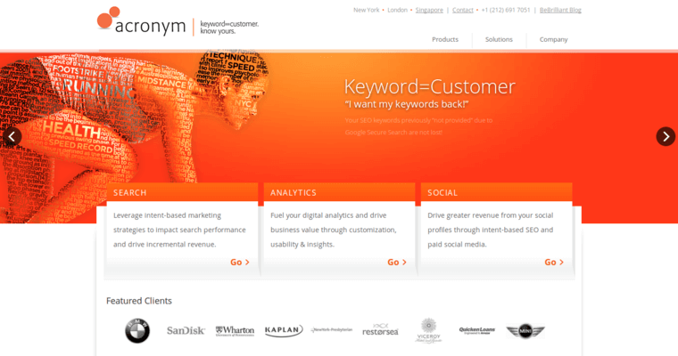 Home page of #15 Top Online Marketing Business: Acronym