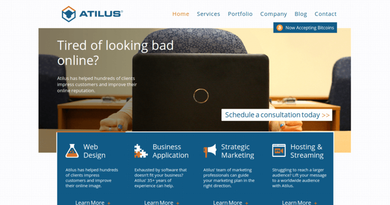 Home page of #19 Best Search Engine Optimization Company: Atilus