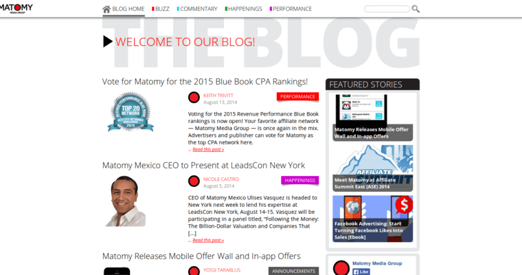 Blog page of #10 Best Online Marketing Company: Matomy