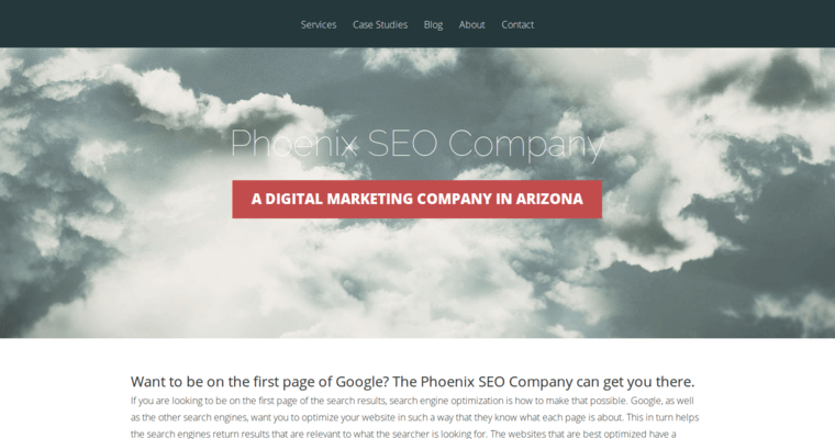 Home page of #6 Best Search Engine Optimization Agency: Phoenix SEO Company