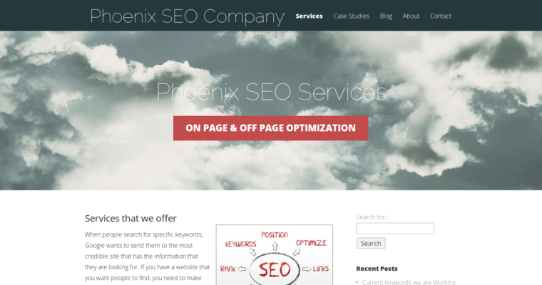 Service page of #6 Top Search Engine Optimization Firm: Phoenix SEO Company