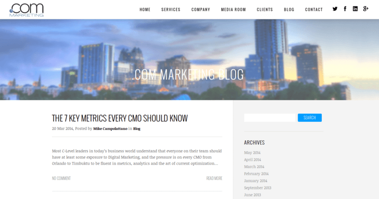 Blog page of #19 Top SEO Agency: .Com Marketing