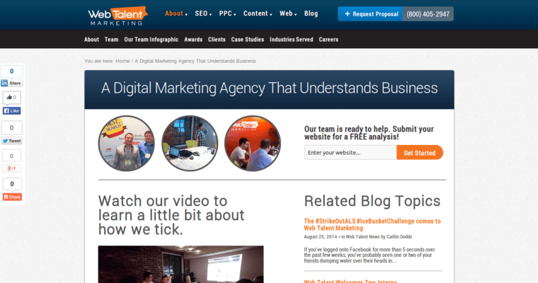 About page of #15 Best SEO Agency: Web Talent Marketing