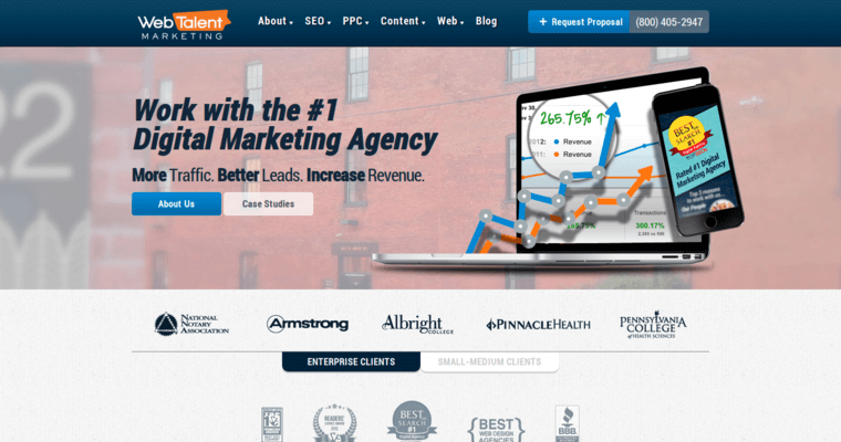Home page of #15 Best SEO Agency: Web Talent Marketing