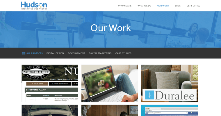 Work page of #7 Top Online Marketing Firm: Hudson Integrated