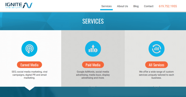 Service page of #6 Leading SEO Company: Ignite Visibility