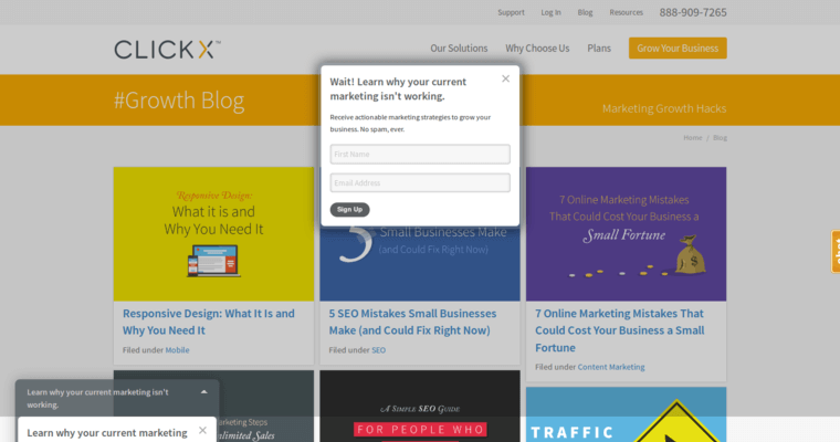 Blog page of #11 Best Online Marketing Firm: ClickX
