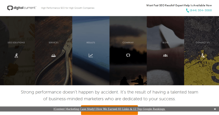 Home page of #2 Leading Search Engine Optimization Company: Digital Current