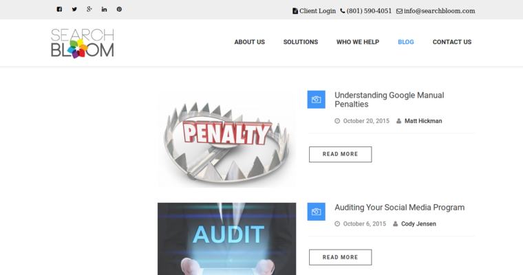 Blog page of #17 Leading SEO Company: SearchBloom