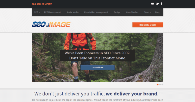 Home page of #12 Top Online Marketing Firm: SEO Image