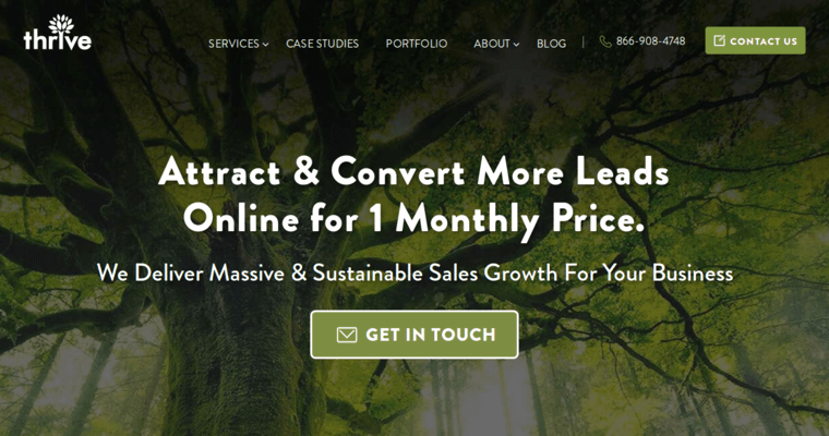 Home page of #16 Top Online Marketing Agency: Thrive Internet Marketing
