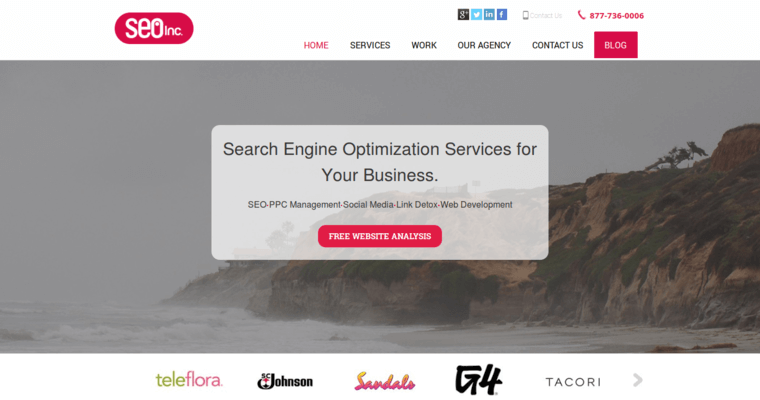 Home page of #17 Best Search Engine Optimization Business: SEO Inc