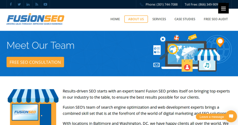 Team page of #3 Best Baltimore SEO Firm: Fusion SEO