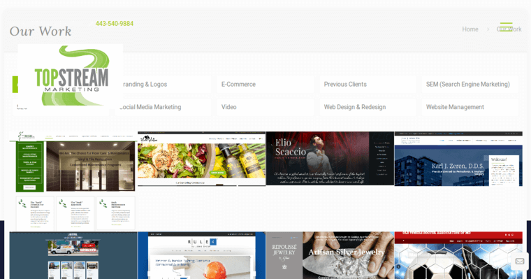 Portfolio page of #5 Best Baltimore SEO Firm: TopStream Marketing