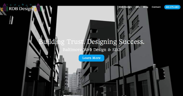 Home page of #7 Best Baltimore SEO Firm: RDB Design