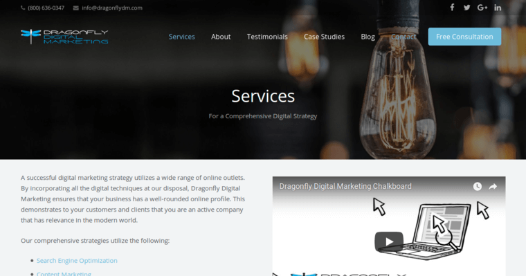 Service page of #2 Top Baltimore SEO Company: Dragonfly Digital Marketing