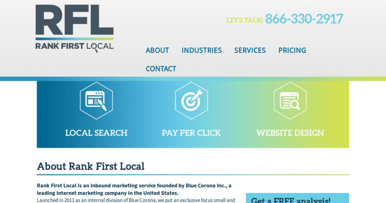 About page of #3 Top Charlotte SEO Company: Rank First Local 