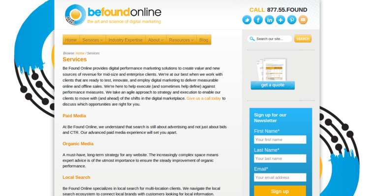 About page of #10 Top Chicago SEO Firm: Be Found Online