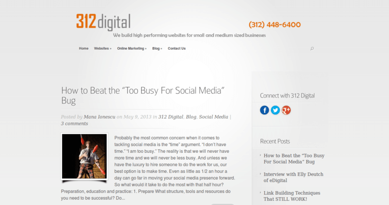 Blog page of #5 Top Chicago SEO Business: 312 Digital
