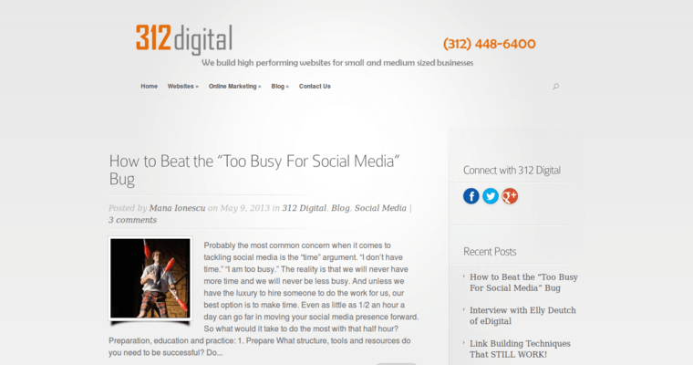 Blog page of #5 Best Chicago SEO Company: 312 Digital