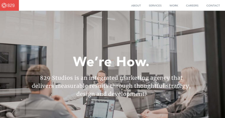 Home page of #8 Top Corporate SEO Agency: 829 Studios