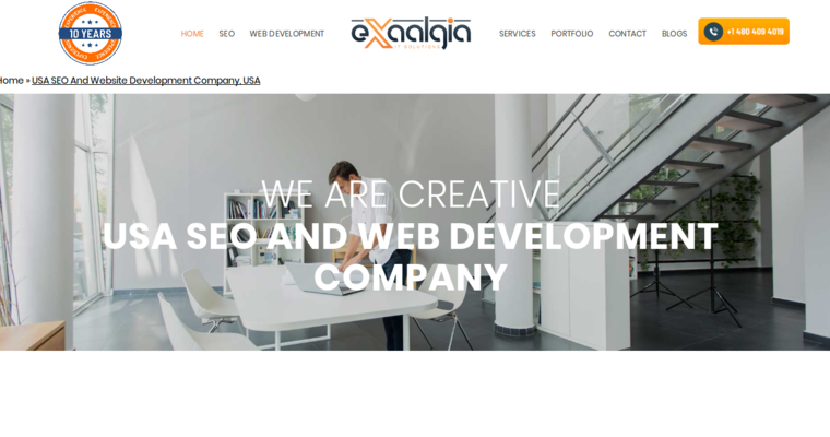 Company page of #10 Top Corporate SEO Business: Exaalgia