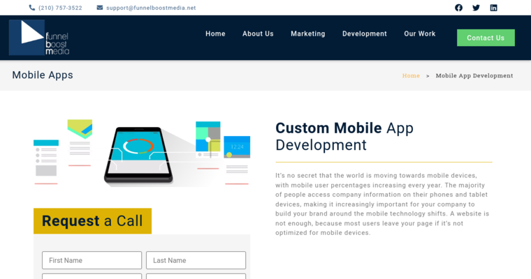 Development page of #13 Top Corporate SEO Firm: Funnel Boost Media