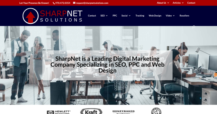 Home page of #1 Best Corporate SEO Company: SharpNet